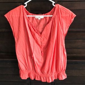 LOFT Peach Cotton Top Size M